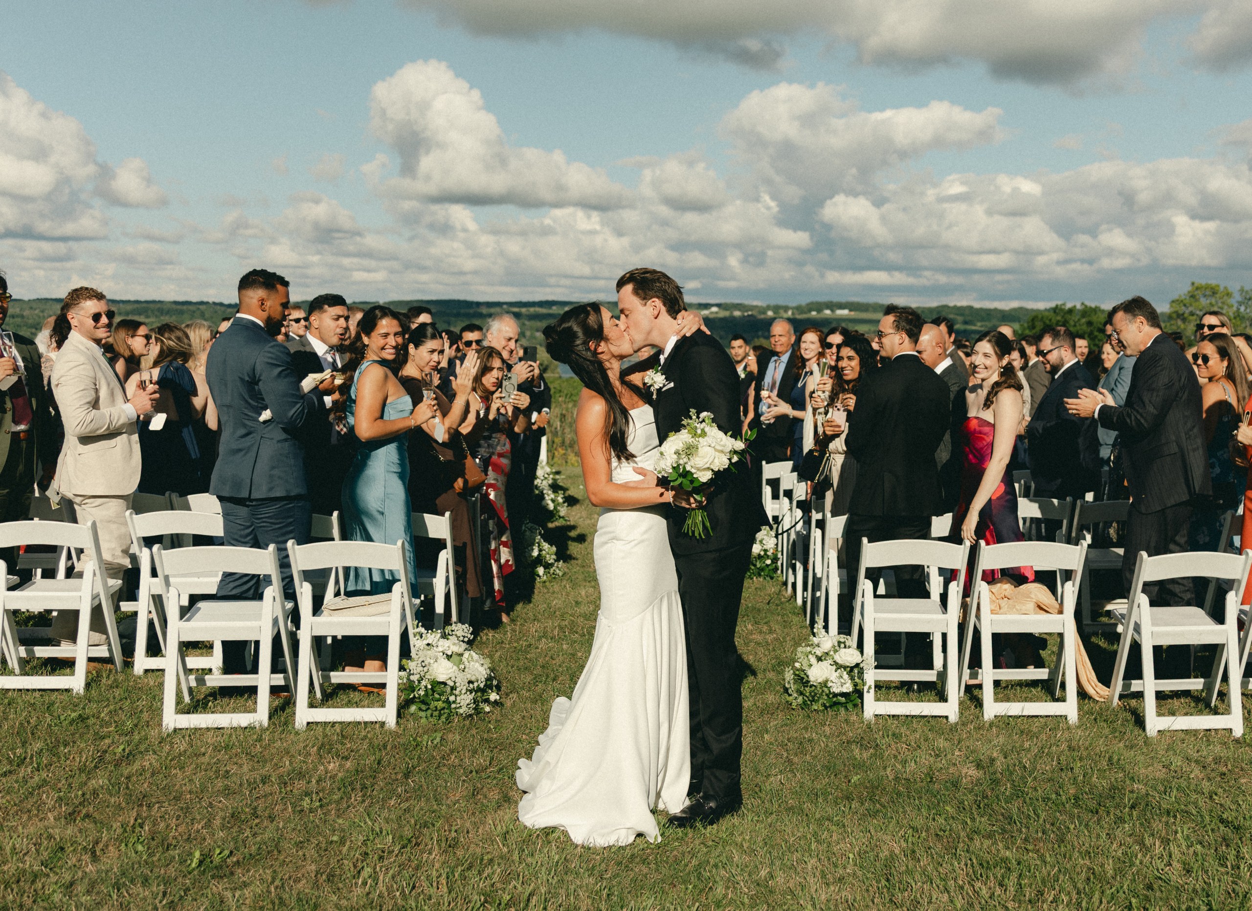 Vineyard wedding ceremony at Anyela's Vineyards in Skaneateles, NY