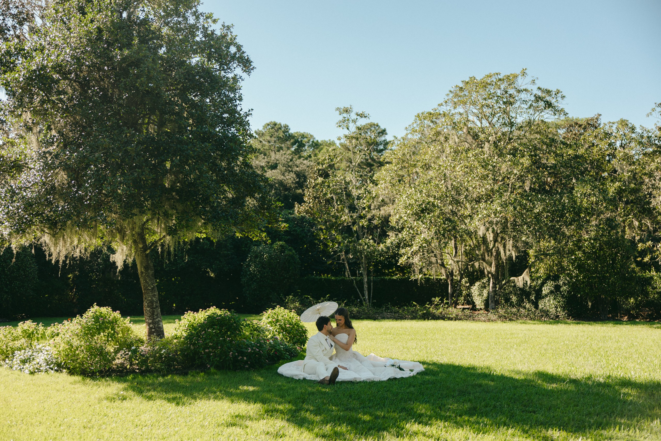 Meagan and Jeremy's wedding portraits at Middleton Place in Charleston, SC