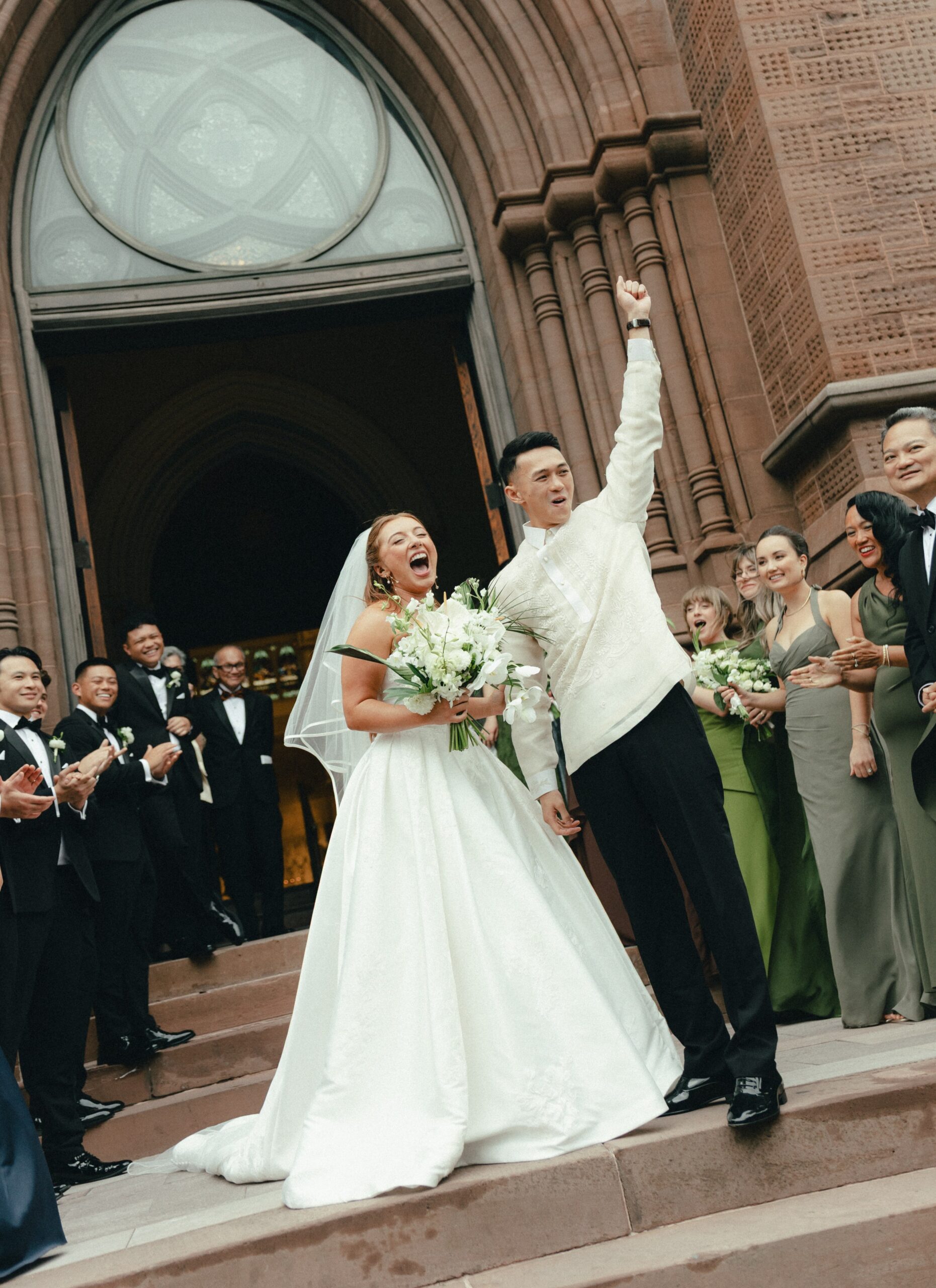 Wedding ceremony at the Cathedral of St. John the Baptist in Charleston, SC